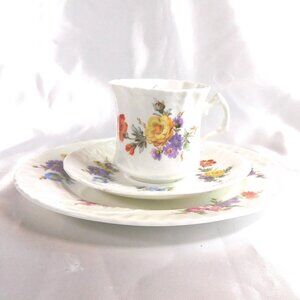 Hammersley Bone China Teacup Saucer and Luncheon Plate Set # 22229